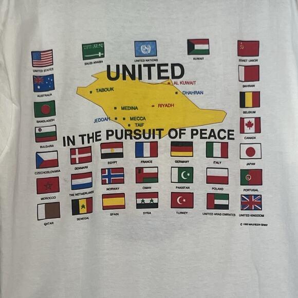 Vtg 1990 Operation‎ Desert Shield Military Persian Gulf War T-Shirt XL USA Made - Picture 7 of 13